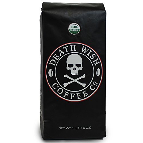 Death Wish Coffee, The World’s Strongest Coffee, Fair Trade, Organic, Whole Bean, 16 Ounce Bag