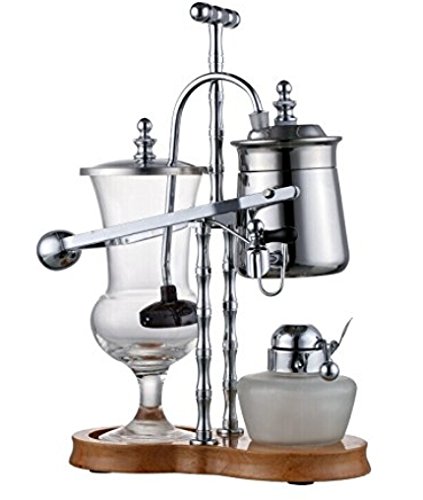 Diguo Belgian Belgium Luxury Royal Family Balance Syphon Coffee Maker Silver Color