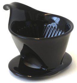Bee House Ceramic Coffee Dripper – Small – Drip Cone Brewer (Black)