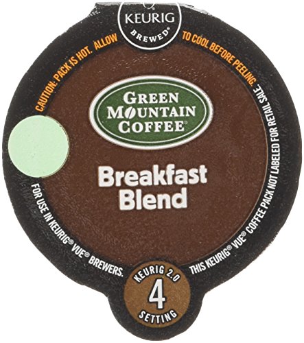 Green Mountain Coffee Breakfast Blend, Vue Cup Portion Pack for Keurig Vue Brewing Systems, 16 Count