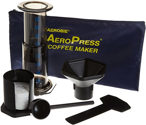 Aeropress Coffee Maker with Tote Bag and 2 Stainless Mesh Filters