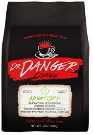 Dr Danger Coffee NIGHT OPS – DECAF Scientifically selected and roasted – whole bean – special reserve – 12oz