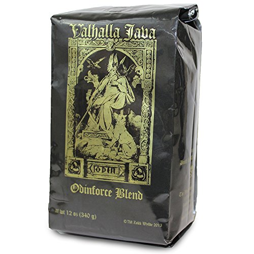 Valhalla Java Whole Bean Coffee by Death Wish Coffee Company, Fair Trade and USDA Certified Organic – 12 Ounce Bag