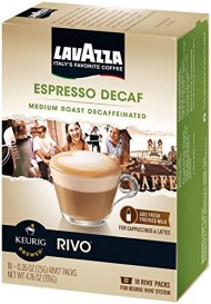 Lavazza Espresso Decaf Keurig Rivo Pack, 18 Count