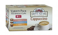 Grove Square Cappuccino Variety Pack, 72 Single Serve Cups