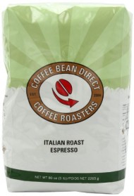 Coffee Bean Direct Italian Roast Espresso, Whole Bean Coffee, 5-Pound Bag