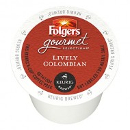 Folgers Gourmet Selections Single Serve Coffee – Lively Colombian – 80 K-Cups (Single Serve Portion Packs designed for use with Keurig Brewers)