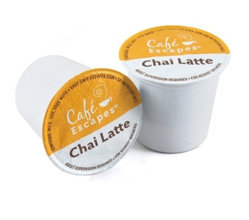 Café Escapes Chai Latte, K-Cup Portion Pack for Keurig Brewers, 24-Count