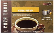 Caza Trail Coffee, Kona Blend, 100 Single Serve Cups