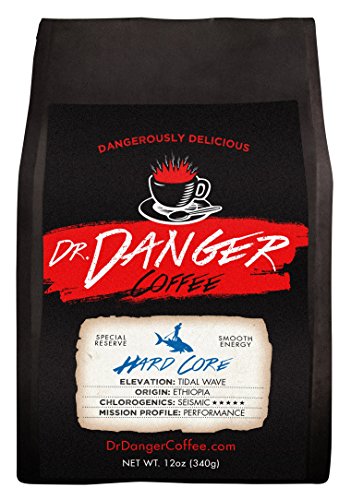 Dr Danger Coffee HARD CORE Scientifically selected and roasted – whole bean – special reserve – 12oz