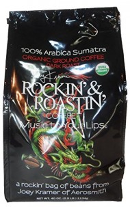 Joey Kramer Rockin’ & Roastin’ 100% Arabica Sumatra Organic Ground Coffee Dark Roast 40 oz.