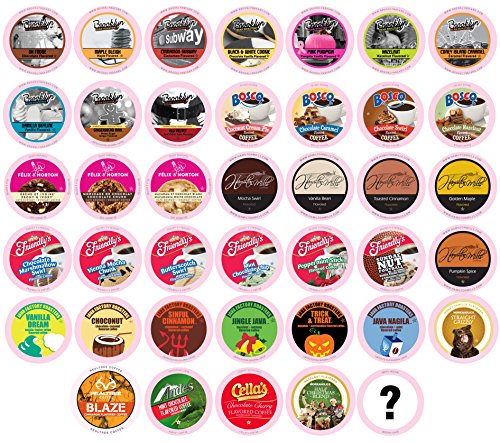 Two Rivers Flavored Sampler Pack Single-Cup Coffee for Keurig K-Cup Brewers, 40 Count