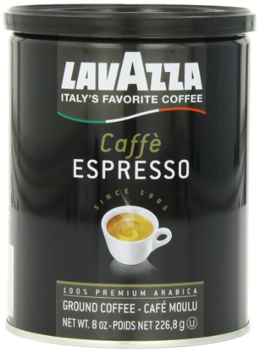 Lavazza Caffe Espresso – Medium Ground Coffee, 8-Ounce Cans (Pack of 4)