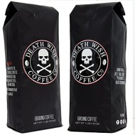 Death Wish Ground Coffee Bundle Deal, The World’s Strongest Coffee, Fair Trade and USDA Certified Organic, 2 lb Bag